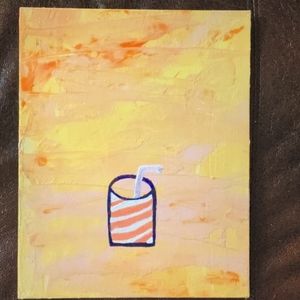 Original painting , lemonade cup